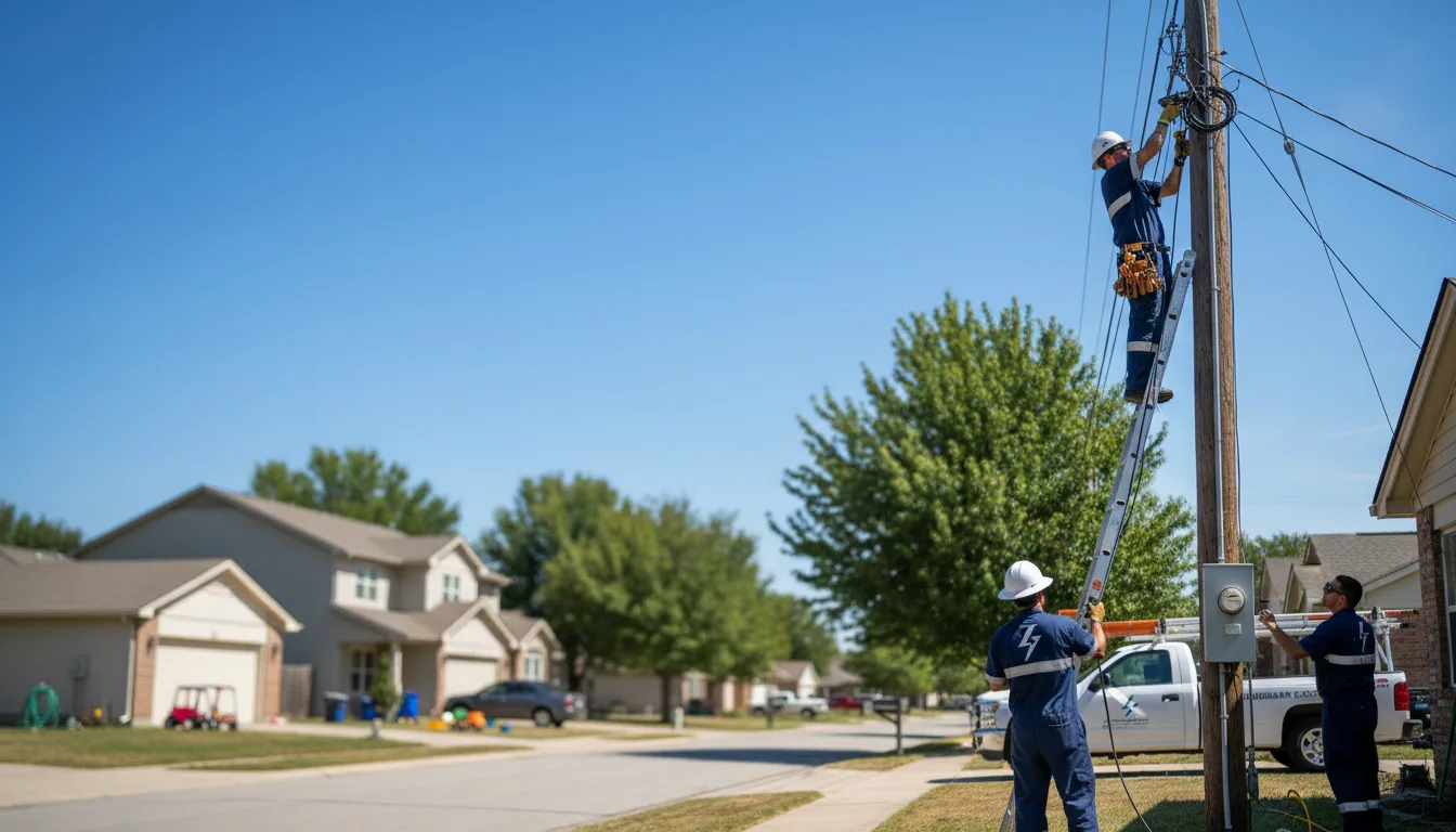 Residential electrician providing installation services in Maryland Heights, MO
